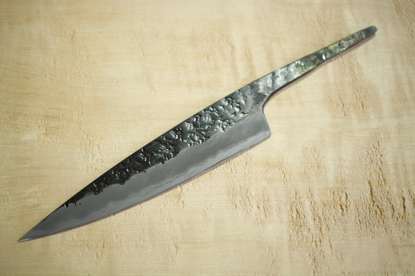 Kisuke Manaka blankt blad Blå #2 stål Håndsmedet kasumi-hamret Classic Petty kniv 135mm