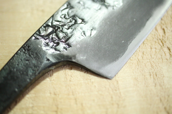 Kisuke Manaka hoja en blanco Azul #2 acero forjado a mano kasumi-hammered Classic Petty knife 135mm