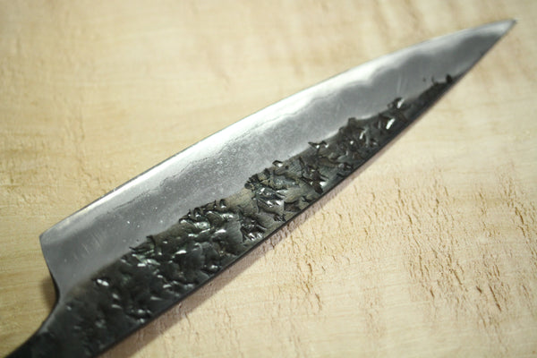 Kisuke Manaka blank blade Blue #2 steel Hand forged kasumi-hammered Classic Petty knife 135mm