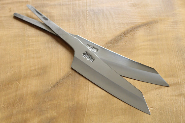 Kurotori Ginsan hand forged Mirror finish Kiritsuke Fixed Blade custom knife making kit  90 mm