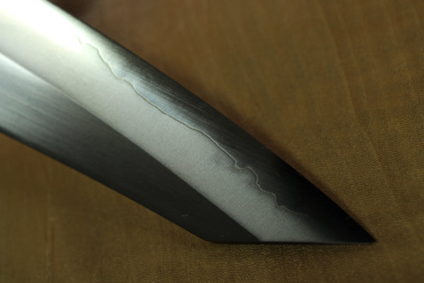 Kurotori Ginsan handgeschmiedet Hochglanzpoliertes Kiritsuke-Messer mit feststehender Klinge, Rohling 90 mm