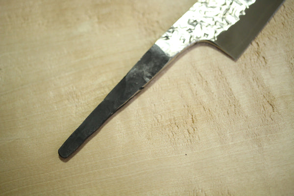 Kisuke Manaka forjado a mano ATS-34 clad inoxidable martillado polaco Petty cuchillo en blanco 150mm