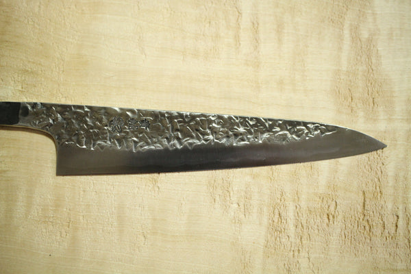 Kisuke Manaka forjado a mano ATS-34 clad inoxidable martillado polaco Petty cuchillo en blanco 150mm