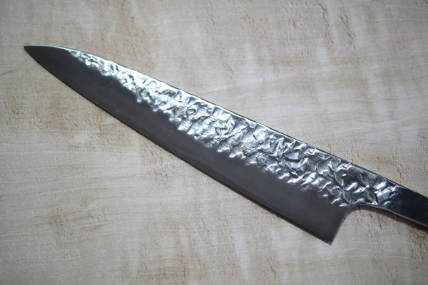 Kisuke Manaka Forgé à la main ATS-34 revêtu d’acier inoxydable martelé poli Couteau à blanc 150mm