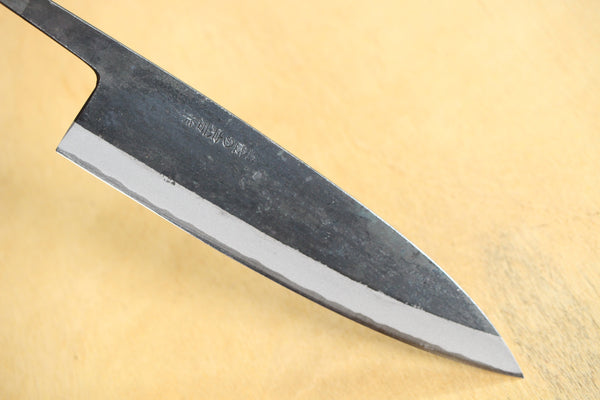 Kosuke Muneishi Håndsmedet blankt blad Blå #2 stål Kurouchi Funayuki Gyuto kniv 185mm