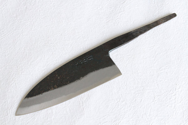 Daisuke blank blad Custom kniv Gør hånd smedet hvid 1 stål Kurouchi Santoku 110mm