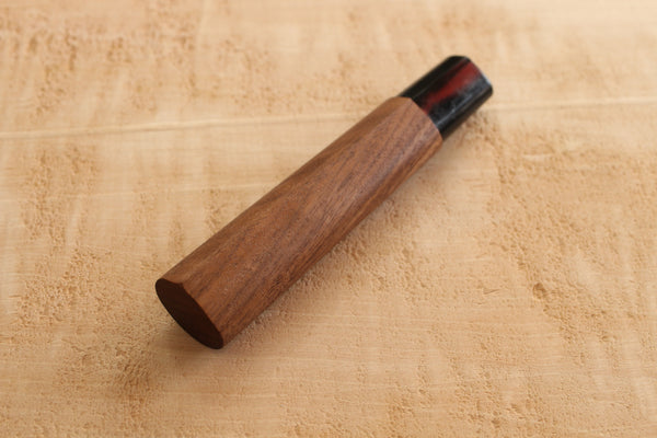 Japanese traditional D shape walnut wooden handle blank 131mm