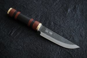 Kosuke Muneishi Hand forged Blue #2 steel yosegi Custom Hunting knife 110mm