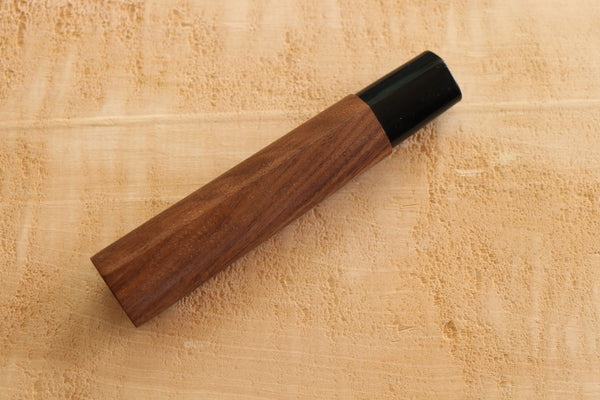 Japanese traditional D shape walnut wooden handle blank 131mm