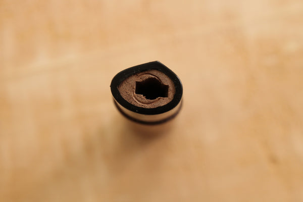 Japanischer traditioneller Walnussholzgriff in D-Form, Rohling 131 mm