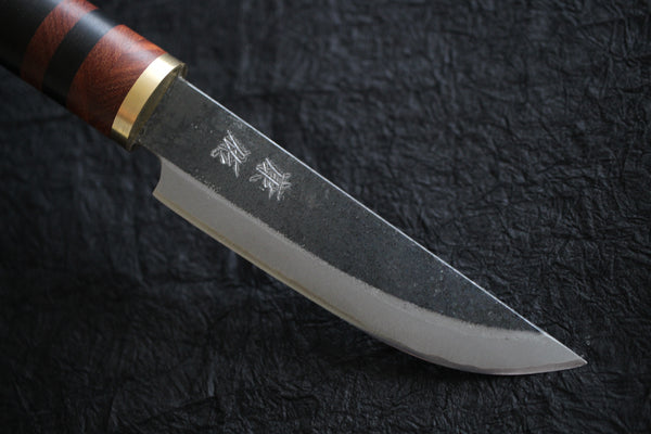 Kosuke muneishi forjado a mano azul #2 acero yosegi Custom Caza cuchillo 110mm