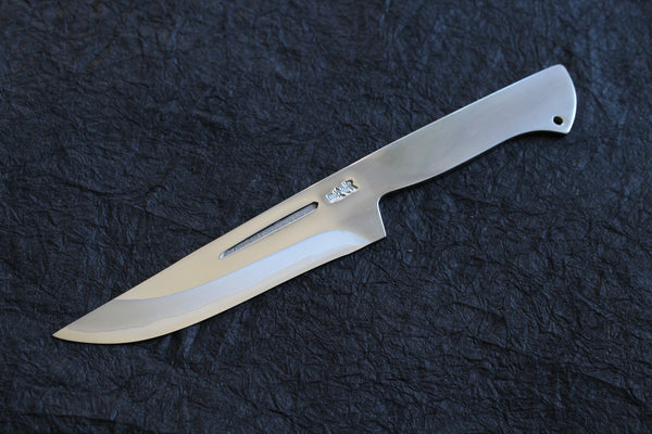 Kurotori Ginsan hand forged Mirror finish Hunting Full tang knife blank 130mm