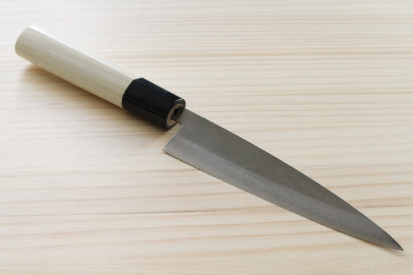 Magnolia japonais traditionnel en forme de D manche en bois vierge outil de fabrication de couteaux personnalisés 132mm