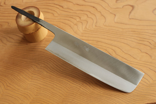 Kosuke Muneishi Håndsmedet blankt blad Blå #2 stålbeklædt rustfri Nakiri kniv 160mm