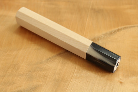 Japanese Magnolia traditional octagon wooden handle blank marble tone making tool 134mm