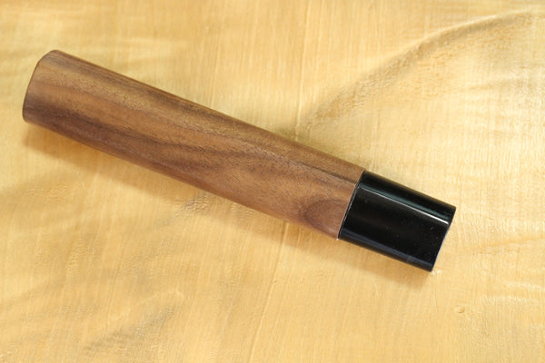 Mango de madera de nogal tradicional japonés en forma de D en blanco 145mm L
