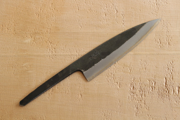 Kosuke Muneishi Handgeschmiedete Blankoklinge, Kurouchi Petty-Messer aus blauem #2-Stahl, 120 mm