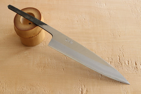 Kosuke Muneishi Håndsmedet blankt blad Blå #2 stål Poleret småkniv 150mm