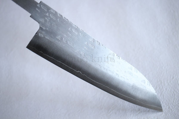 Ibuki gehämmerte VG-10 Blankoklinge Santoku Maßgeschneiderte Messerherstellung 165 mm Push-Tang