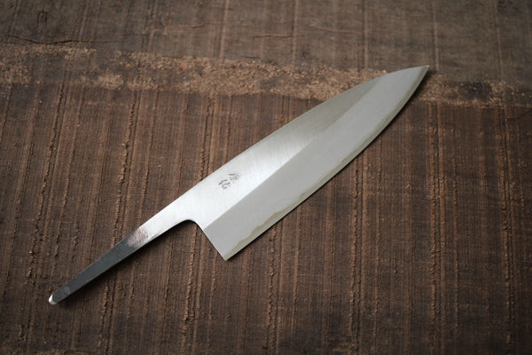 Kosuke Muneishi Hand forged blank blade Blue #2 steel clad stainless Gyuto knife 185mm