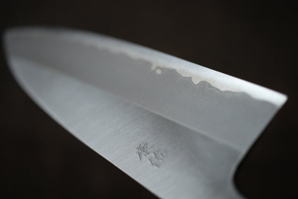 Kosuke Muneishi Lame vierge forgée à la main Couteau Gyuto en acier inoxydable plaqué en acier bleu #2 185mm