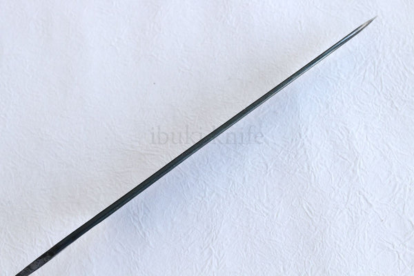 Daisuke Nishida håndsmedet hvid #1 stål blank klinge Kurouchi bred Santoku 185mm