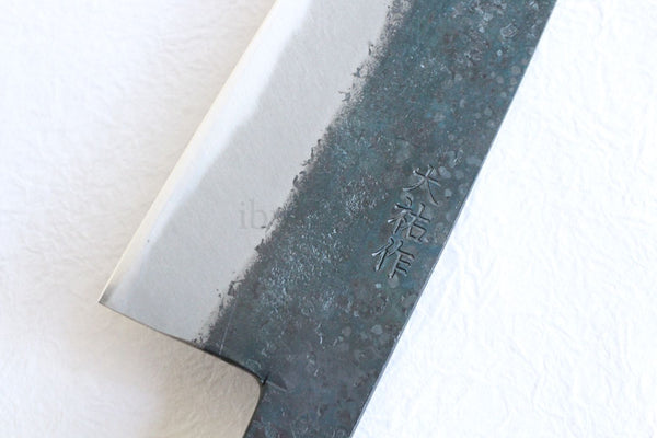 Daisuke Nishida handgeschmiedete weiße #1 Stahlrohlingsklinge Kurouchi Funayuki Gyuto 180 mm