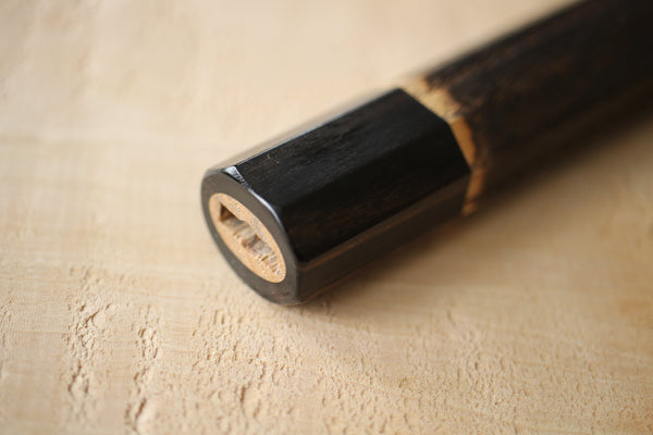 Japonés castaño quemado octágono de madera Wa mango ébano en blanco bolster 140mm