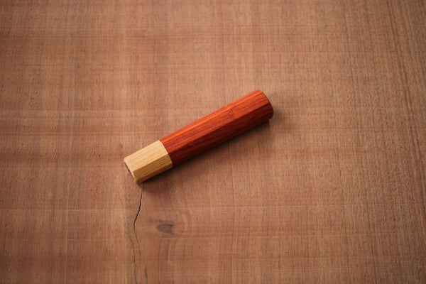 Padoauk achteckiger Wa-Griff aus Holz, blanker japanischer Pagodenbaum, 125 mm