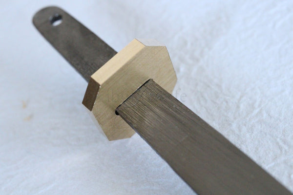 Ibuki octágono cuchillo de cocina japonés Brass Bolster cuchillo personalizado herramienta de fabricación de piezas de bricolaje espesor 3 mm