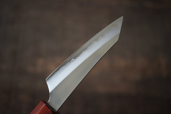 ibuki custom Ginsan forjado a mano Acabado espejo Hoja fija Cuchillo de caza en blanco 90 mm