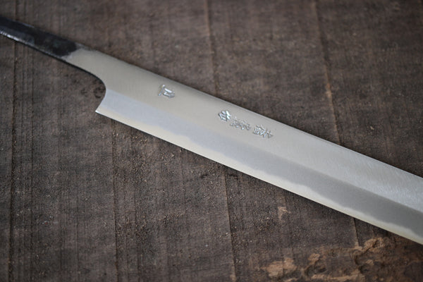 Ibuki tanzo lame blanche en acier forgé bleu #1 Sakimaru Takobiki sashimi couteau 245mm