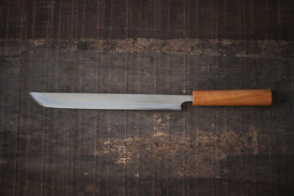 Ibuki tanzo blad smedet blå #1 stål Sakimaru Takobiki sashimi kniv 215mm
