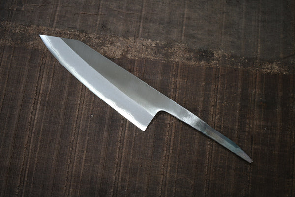 Kosuke muneishi mano forjado hoja en blanco azul #2 acero pulido kiritsuke santoku cuchillo 150mm