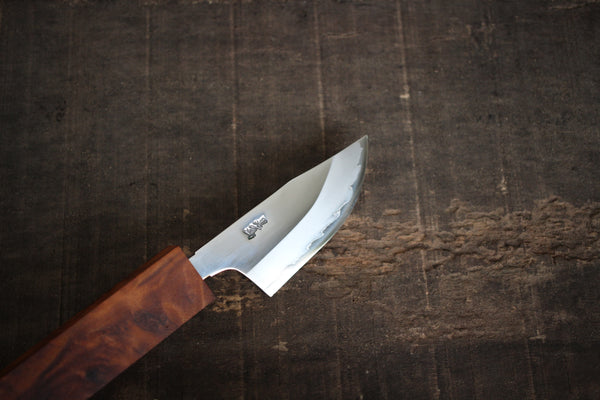 Kurotori Ginsan custom Lame De Chasse couteau faisant le kit 90mm Cinnamonum camphora gnarl bois