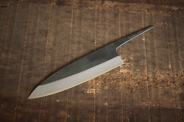outlet Kosuke Muneishi Hand forged blank blade Blue #2 steel Kurouchi Funayuki Gyuto knife 185mm