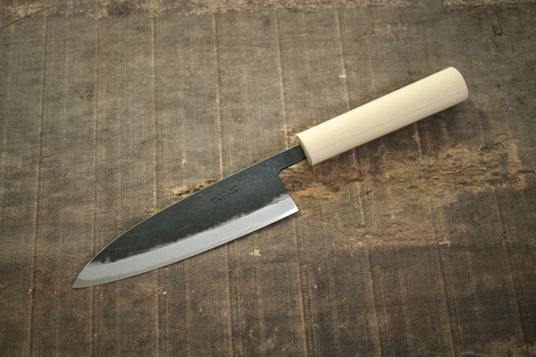 Daisuke Nishida hand forged white #1 steel blank blade Kurouchi Santoku 165mm