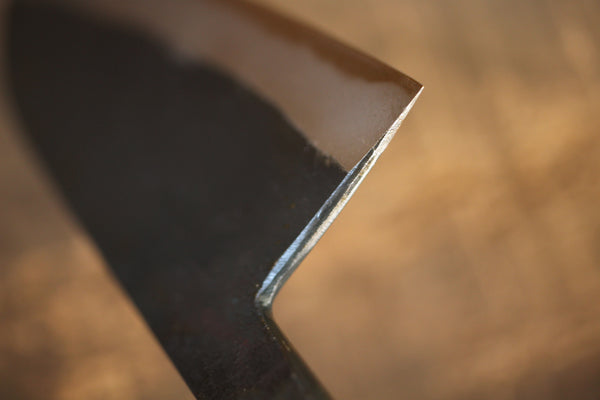 Daisuke Nishida hand forged white #1 steel blank blade Kurouchi wide Santoku 185mm