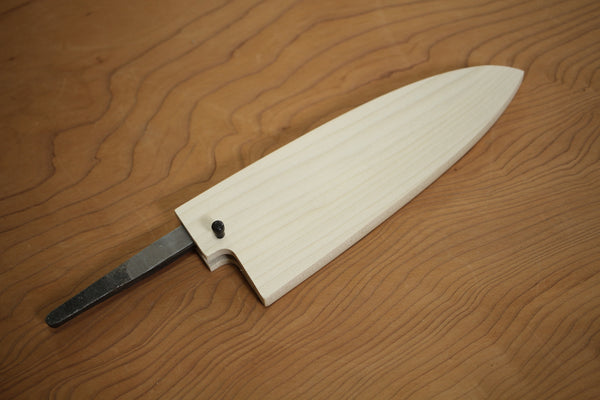 Magnolienholz Saya Cover Messerscheide für Deba 150 mm mit Ebenholzstift