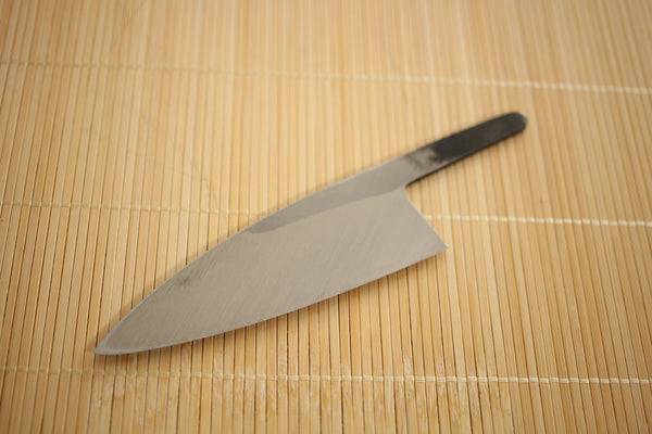 Ibuki couteau droit Deba Blanc #2 acier kurouchi lame vierge 120mm
