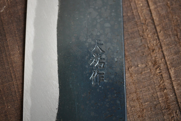 Daisuke Nishida handgeschmiedete weiße #1 Stahlrohlingsklinge Kurouchi Funayuki Gyuto 180 mm