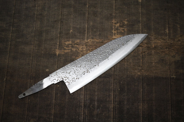 ibuki Aogami super azul acero fuerte martillado Santoku cuchillo hoja en blanco 165mm