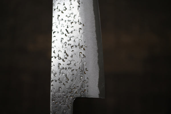 ibuki Aogami super blue steel strong hammered Santoku knife blank blade 165mm