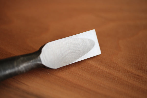 Cuchillo japonés de cincel para trabajar la madera Nomi blanco básico 2 acero 15mm