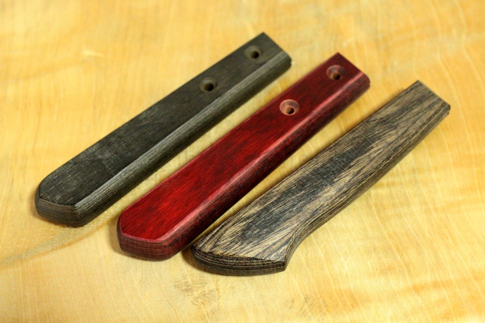 cuchillo de media espiga mango de madera en blanco madera laminada comprimida S