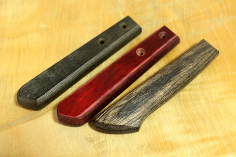 Half-Tang-Messer, Holzgriff, Rohling aus gepresstem Schichtholz, S