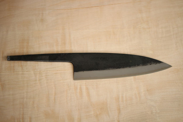 Kosuke Muneishi Hand forged blank blade Blue #2 steel Kurouchi Santoku knife 155mm
