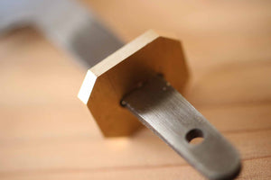 Ibuki octtagon kokkekniv beskyttelse Brass Bolster værktøjstykkelse 3 mm bred