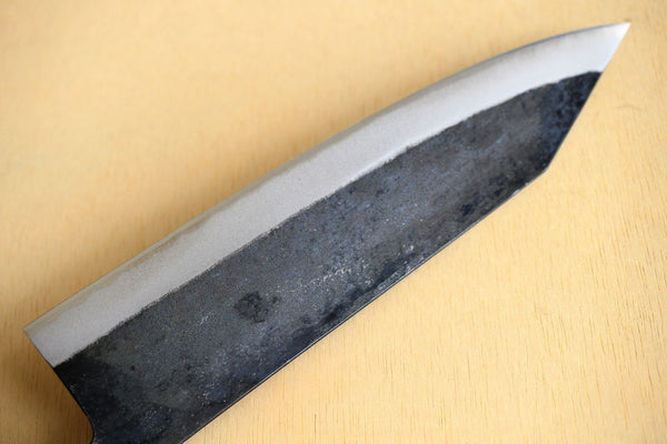 Kosuke Muneishi Håndsmedet blankt blad Blå #2 stål Kurouchi Kiritsuke Gyuto kniv 215mm