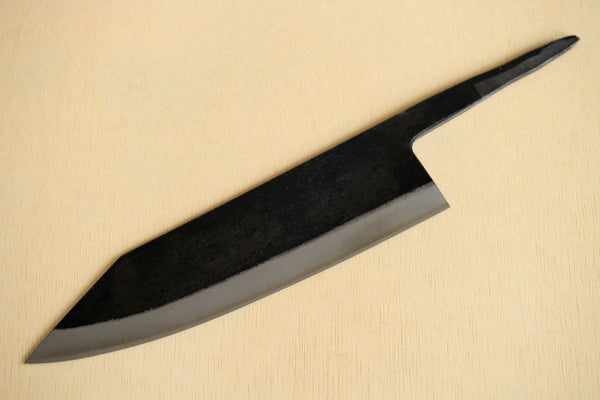 Kosuke Muneishi Lame blanche forgée à la main Bleu #2 acier Kurouchi Kiritsuke Gyuto couteau 185mm